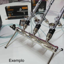 Carregar imagem no visualizador da galeria, Suporte de Mesa Duplo de Aerógrafo Harder&Steenbeck