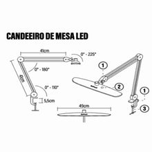 Carregar imagem no visualizador da galeria, Candeeiro de Mesa LED RickiParodi Branco 20W
