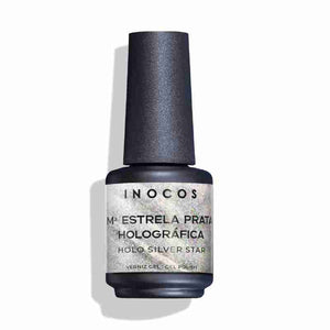 Verniz Gel Maria Estrela Prata Holográfico 15ml
