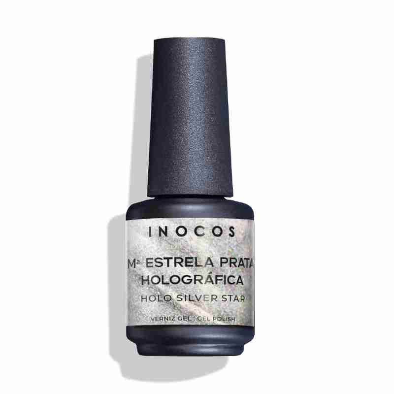 Verniz Gel Maria Estrela Prata Holográfico 15ml