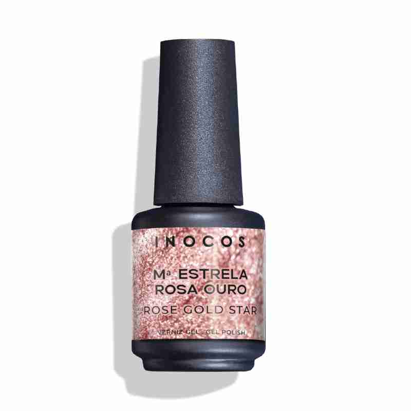 Verniz Gel Maria Estrela Rosa Ouro 15ml