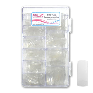 Caixa 500 Tips Transparentes (encaixe normal)