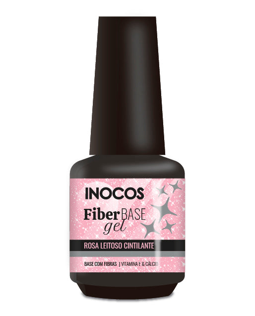 Fiber Base Gel Inocos Rosa Leitoso Cintilante 15ml