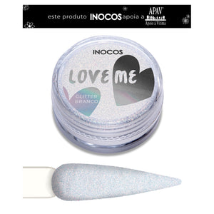 Pó Glitter Branco Inocos "Love Me" 3g