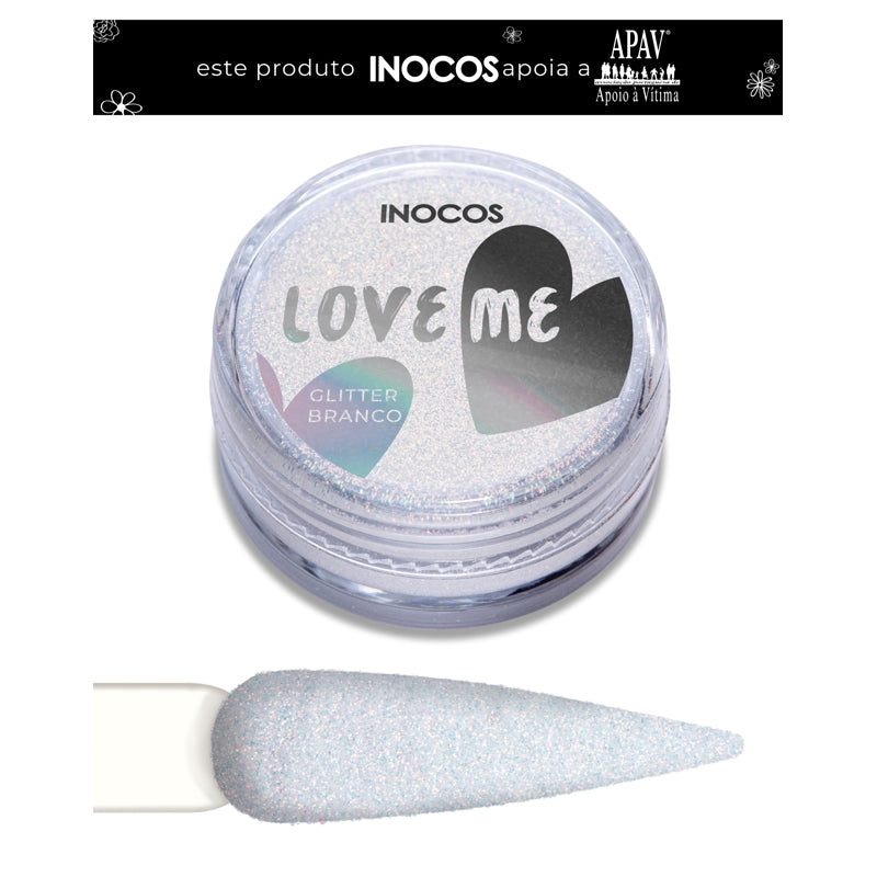 Pó Glitter Branco Inocos 