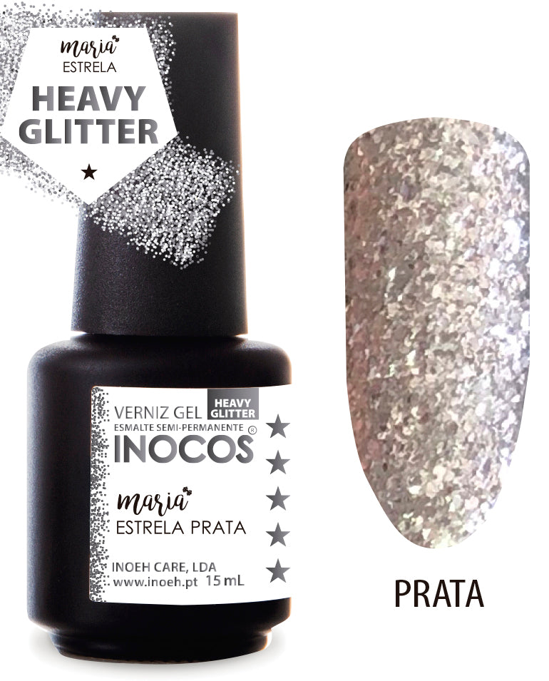 Verniz Gel Maria Estrela Prata 15ml
