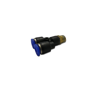 Ligador Rápido Pneumático Y  1.8" macho - 4mm Tubo