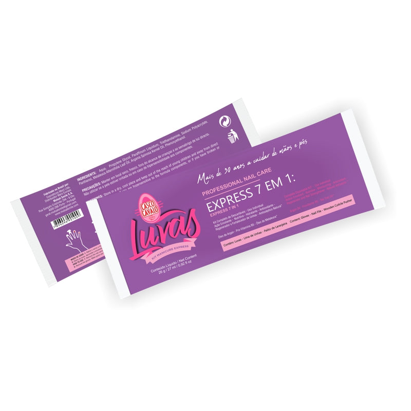 Kit Express Manicure Casco Cavalo - Luvas