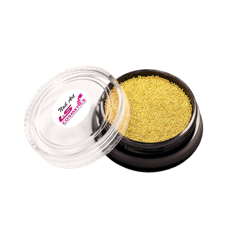 Micro Pérolas Douradas 0.6mm (caviar)