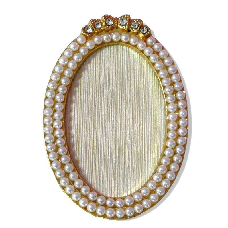 Mini Moldura Oval Pérolas