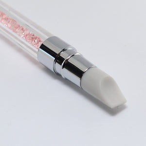 Pincel Duplo de Silicone Crystal Modelo 2