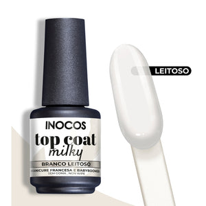 Top Coat Inocos Milky Branco Leitoso 15ml