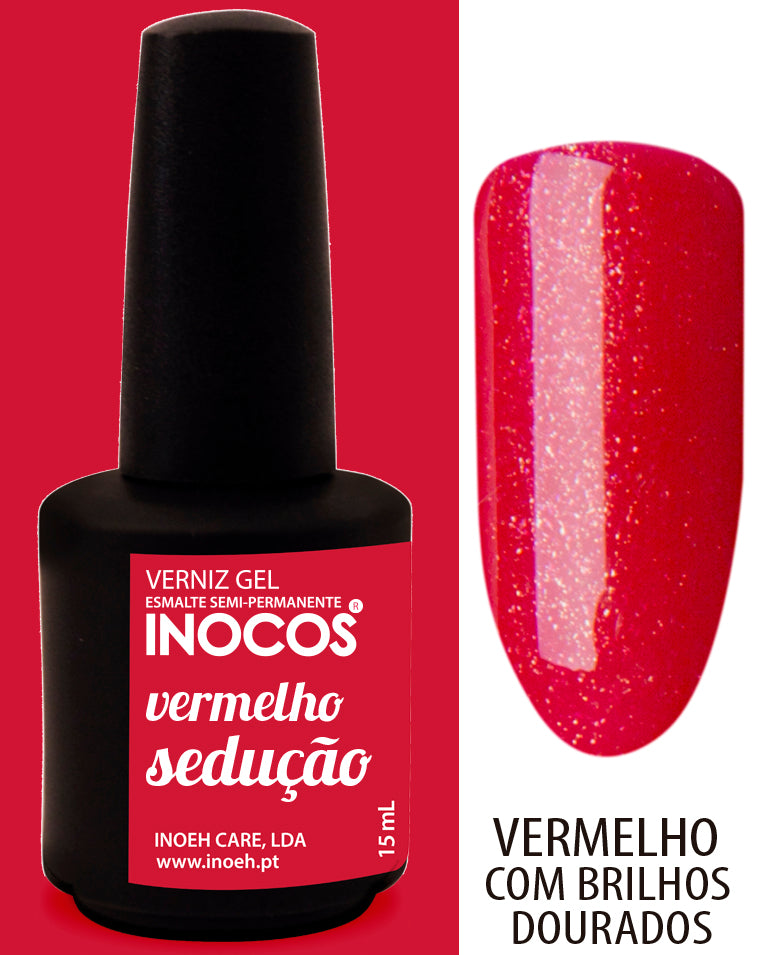 Verniz Gel Vermelho Sedução 15ml