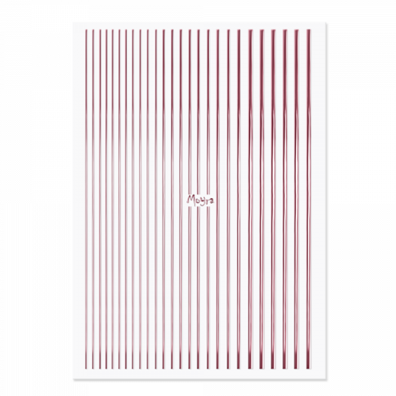 Autocolante Moyra Nail Art Stripes nº3 Fita Rosa Dourado